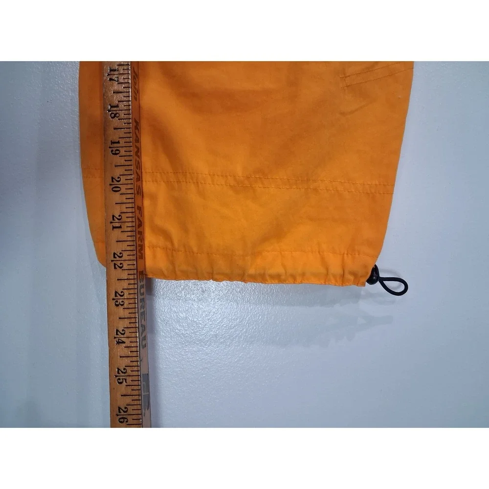 Nike Womens Orange Cargo Capri Pants Size L Cropped Hiking Utility Toggles
